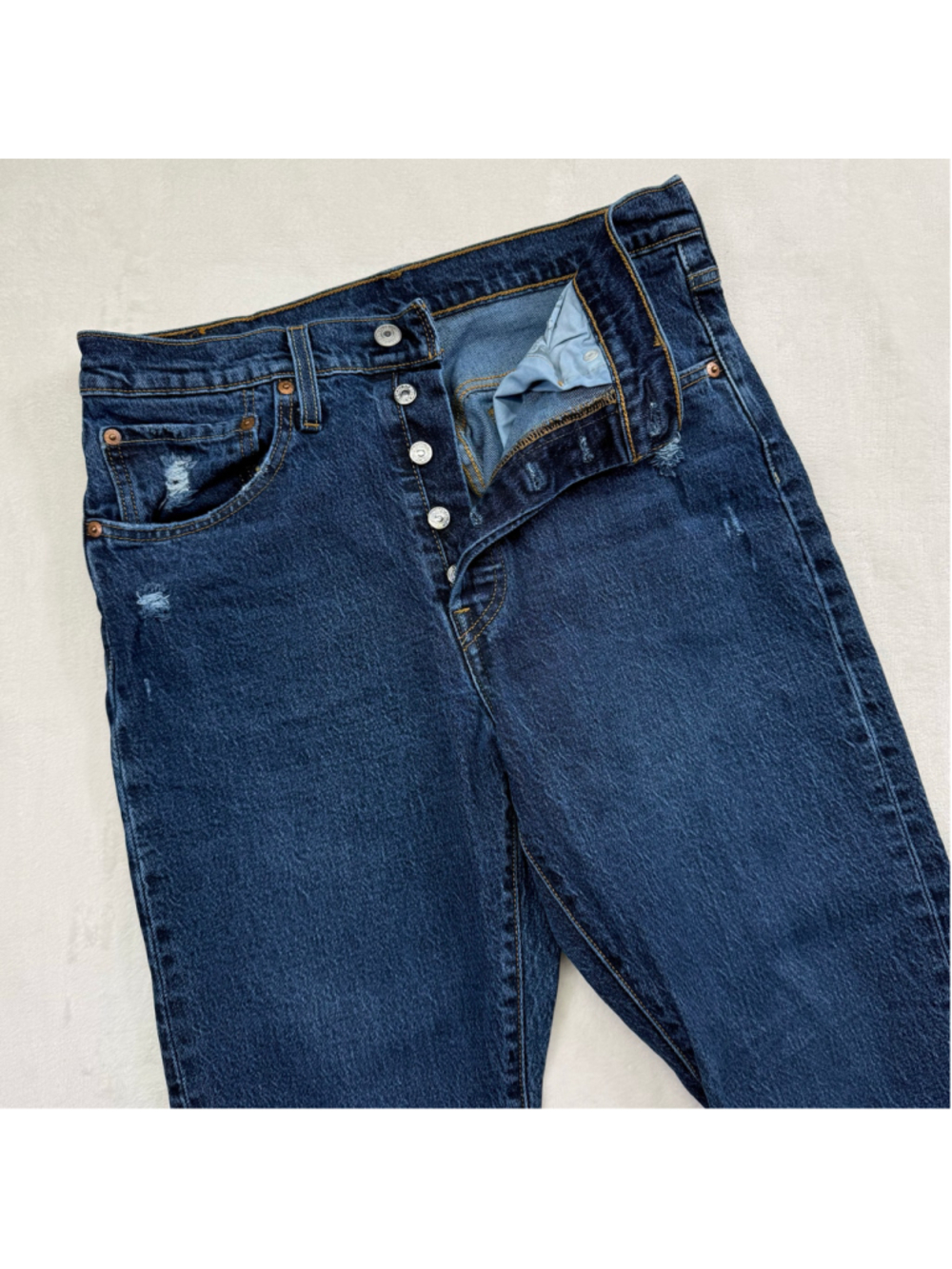 Men’s Levis S Model 30x30‎ Original Fit Distressed Medium Wash Jeans